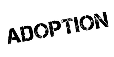 Adoption rubber stamp. Grunge design with dust scratches. Effects can be easily removed for a clean, crisp look. Color is easily changed.