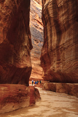 Canyon Siq - the natural narrow passageway to Petra