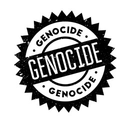 Genocide rubber stamp. Grunge design with dust scratches. Effects can be easily removed for a clean, crisp look. Color is easily changed.