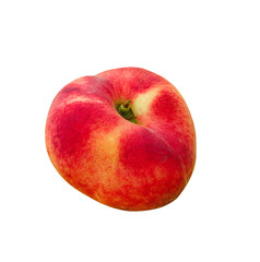 Peach isolated. Whole nectarine fruits isolated on white background with clipping path