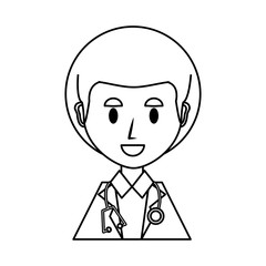 Doctor profile cartoon