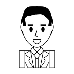 Businessman profile cartoon