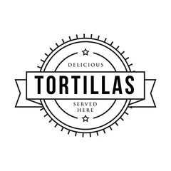 Toritillas vintage stamp sign