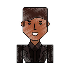 Businessman profile cartoon