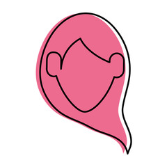 woman avatar icon image vector illustration design  pink color