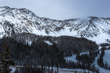 Mountain Peaks In Winter Near Loveland Pass