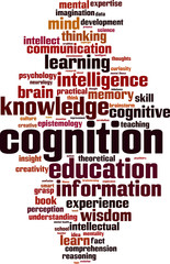 Obraz premium Cognition word cloud