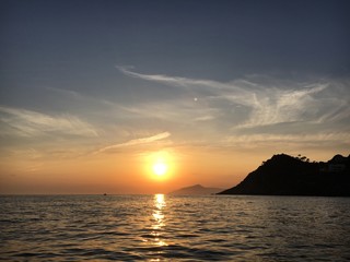 sea life - sunset in liguria