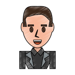 Businessman profile cartoon
