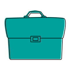 business briefcase icon image vector illustration design  blue color