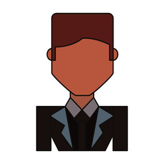 Businessman profile cartoon