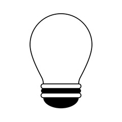 regular lightbulb icon image vector illustration design  black and white