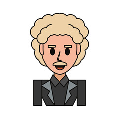 Businessman profile cartoon