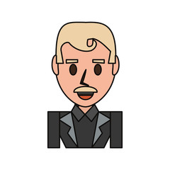 Businessman profile cartoon