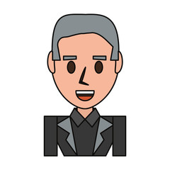 Businessman profile cartoon