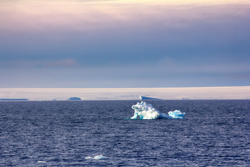 Icebergs, glaciers, growlers in Arctic ocean © max5128