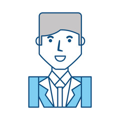 Fototapeta na wymiar Businessman profile cartoon