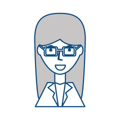 Business woman profile cartoon