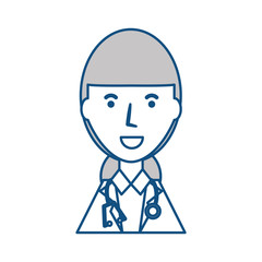 Doctor profile cartoon