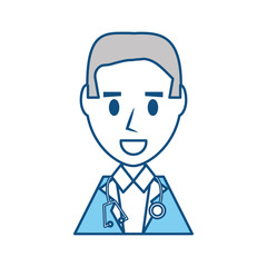 Doctor profile cartoon