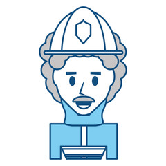 Firefigther profile cartoon