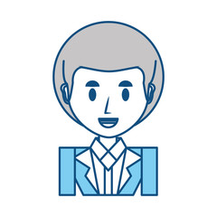 Businessman profile cartoon