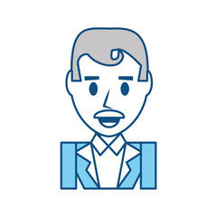 Businessman profile cartoon