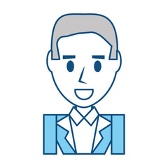 Businessman profile cartoon