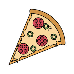 pizza fast food icon image vector illustration design 