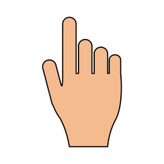 hand pointing with index finger icon image vector illustration design 
