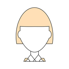 Business woman profile cartoon