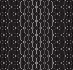 Seamless 3d wireframe cube pattern