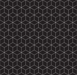 Fototapeta premium Seamless 3d wireframe cube pattern