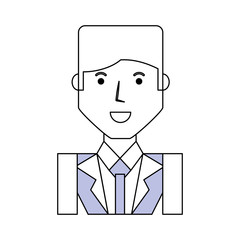 Businessman profile cartoon