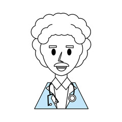 Doctor profile cartoon