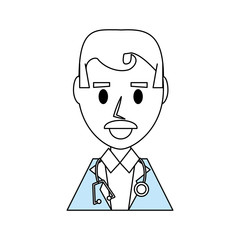 Doctor profile cartoon