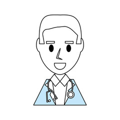 Doctor profile cartoon