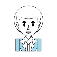 Businessman profile cartoon