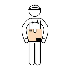 Deliver courier pictogram