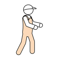 Deliver courier pictogram