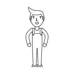 Deliver courier cartoon