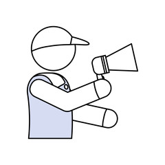 Deliver courier pictogram