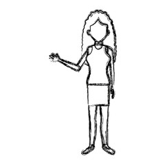 woman character people standing female image vector illustration
