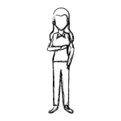 woman character people standing female image vector illustration