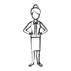 woman character people standing female image vector illustration