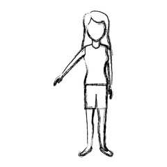 woman character people standing female image vector illustration