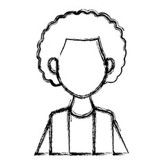 portrait of a young man character on white background vector illustration