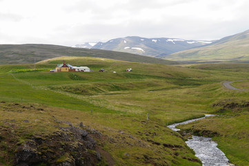 Beautiful view in summer,Iceland