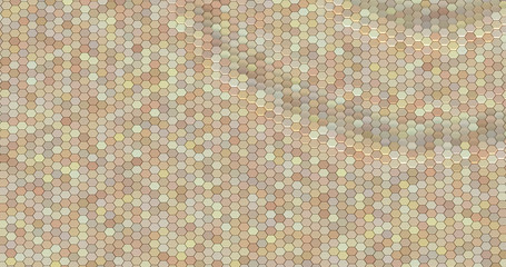Floating surface made with hexagons.
