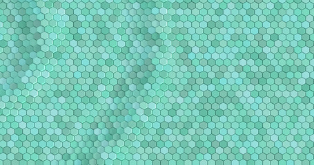 Floating surface made with hexagons.